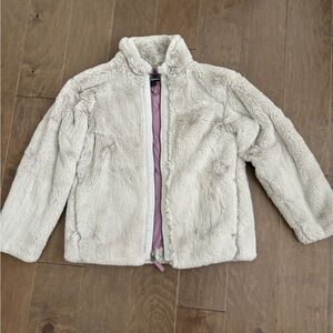 Patagonia Girls faux fur jacket size L (12) Lunar Frost Jacket.